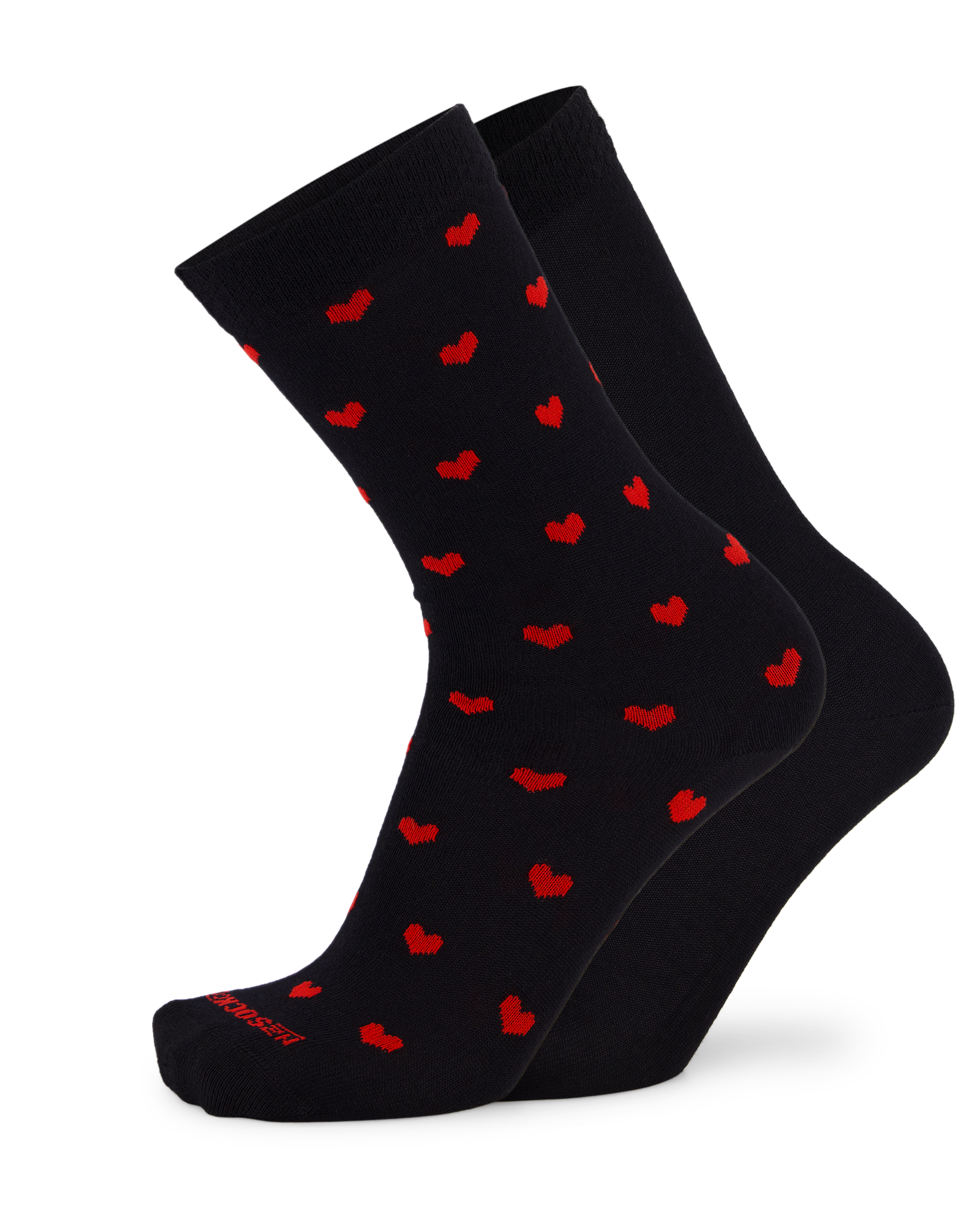 Merino Hearts/Plain 2Pk - black